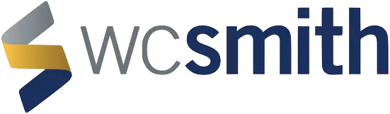 Logo of WC Smith featuring stylized ribbon design and text. | DC Apartments by WC Smith